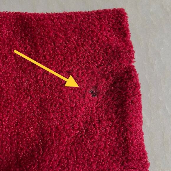 Cozy Soft Red Chenille Turtleneck Knit / Sweater Size L, Relaxed, Lounge, L - Picture 9 of 9